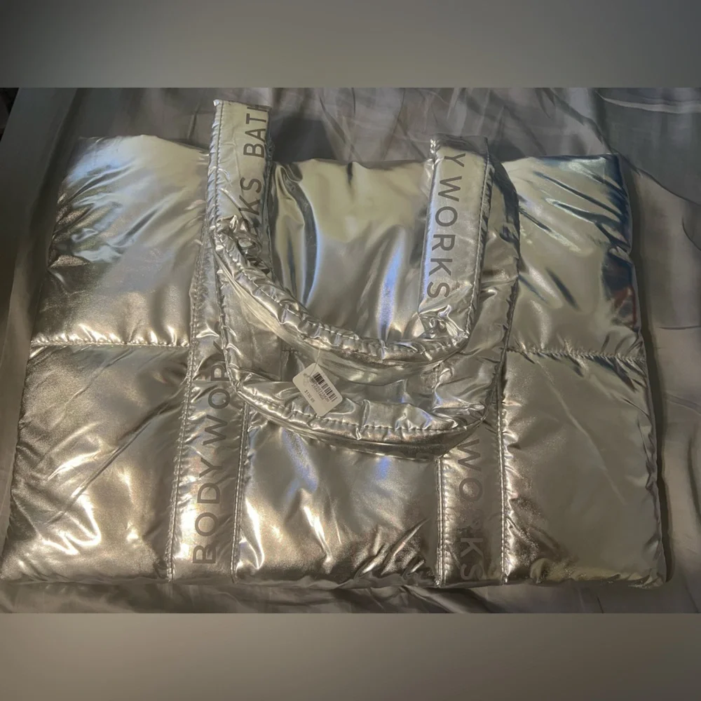 Bath & Body Works Metallic Silver Tote